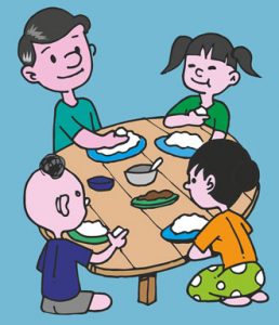 علاج-بدانة-الاطفال-العشاء-العائلي